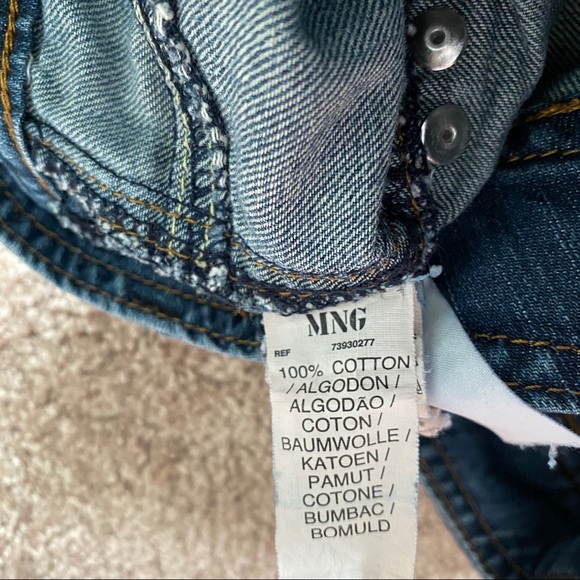 Mango MNG Jeans Cuffed Denim Shorts Size 2 - Picture 7 of 8